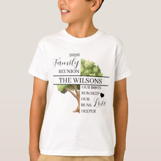 Camiseta Reunión Familiar Raíz y Amor Profundo Niños