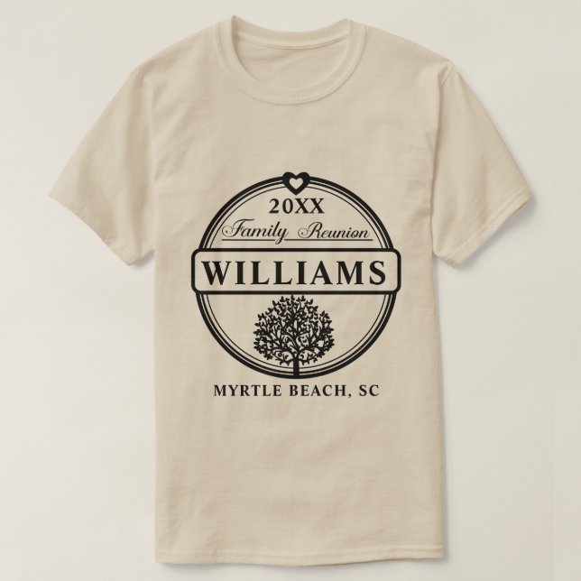Camiseta Reunión familiar, Reunión familiar personalizada (Diseño del anverso)