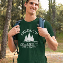 Reunión familiar Rústica Pine Trees verde