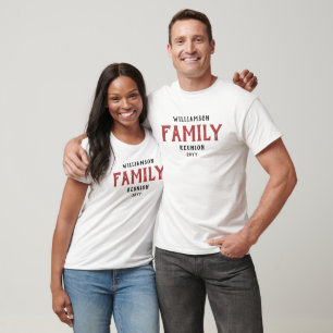 Camiseta Reunión familiar simple y moderna personalizado