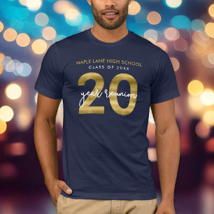 Camiseta Reunión Faux Gold de 20 años