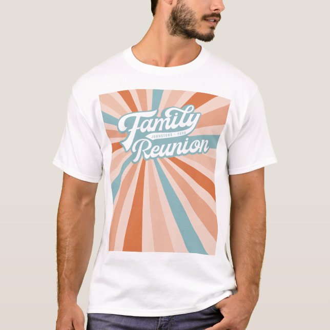 Camiseta Reunión Groovy Retro Familiar (Anverso)