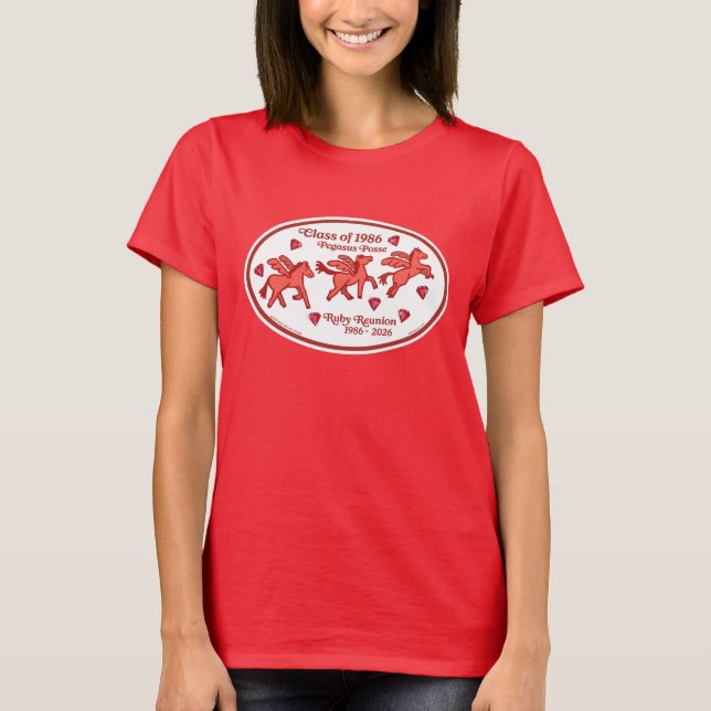 Camiseta Reunión Rubí del Pelotón de Pegasus (Anverso)
