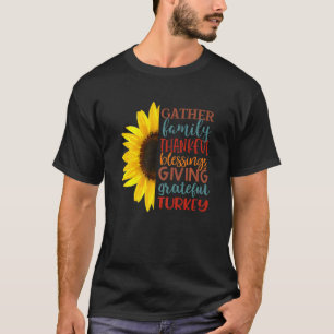 Camiseta Reunir Familia Agradecida Bendiciones Dar Agradeci