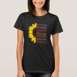 Camiseta Reunir Familia Agradecida Bendiciones Dar Agradeci