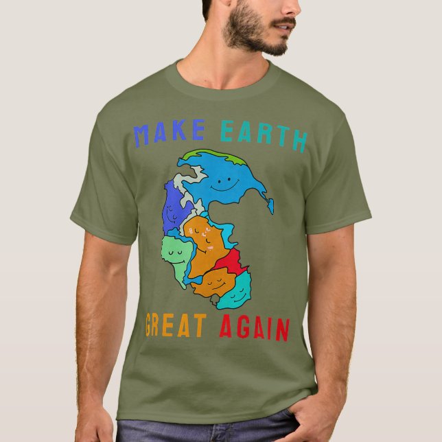 Camiseta Reunir Pangea Hacer la Tierra Grande De Nuevo (Anverso)
