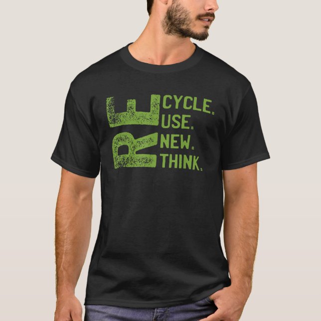 CAMISETA REUTILIZACIÓN DE RECICLAJE RENOVAR REPENTINAMENTE  (Anverso)