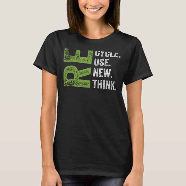 CAMISETA REUTILIZACIÓN DE RECICLAJE RENOVAR REPENTINAMENTE  (Anverso)