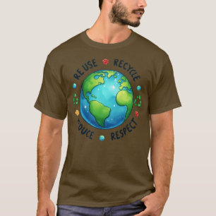 Camiseta Reutilizar Reciclaje Respeto Reducir