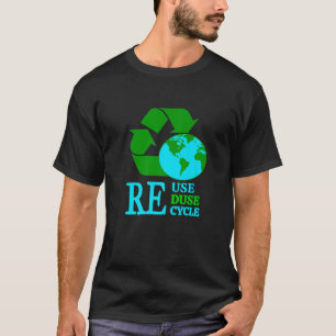 Camiseta Reutilizar Reducir Reciclaje Salvar el Medio Ambie