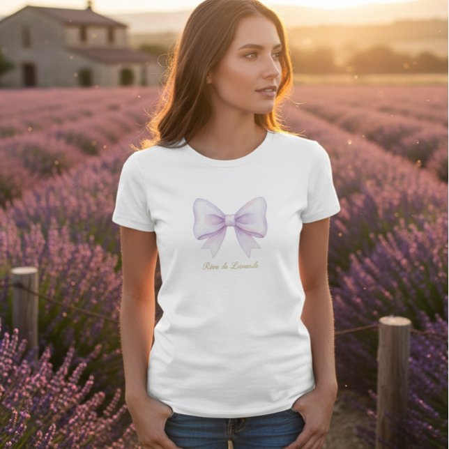 Camiseta Rêve de Lavande Bow T-Shirt (Subido por el creador)
