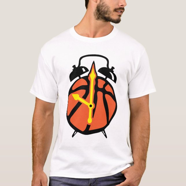 Camiseta reveil basketball ballon Clock Uhr orologio (Anverso)