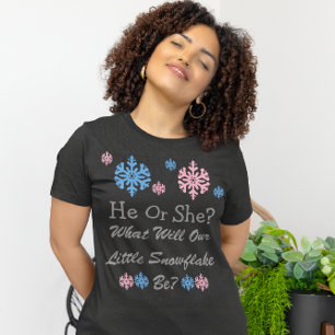 Camiseta Revelación de género con copo de nieve