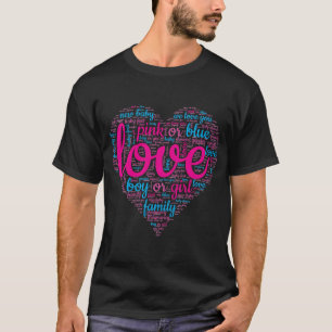 Camiseta Revelación de género de Chica de niño azul rosado