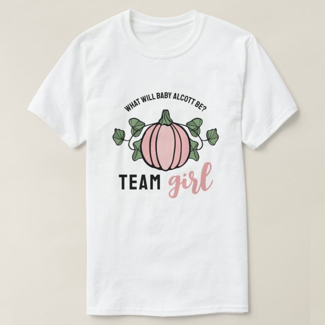 Camiseta Revelación de género de Chica del equipo de calaba (Diseño del anverso)