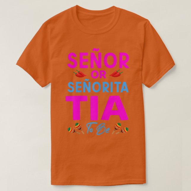 Camiseta Revelación De Género De Mujeres Senoras O Sensible (Diseño del anverso)