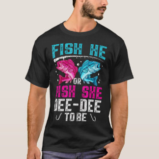 Camiseta Revelación de género de pescado él o ella Dee-Dee