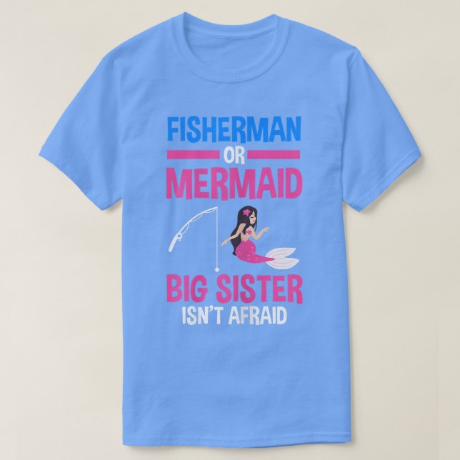 Camiseta Revelación de género de pescador o sirena mayor de (Diseño del anverso)