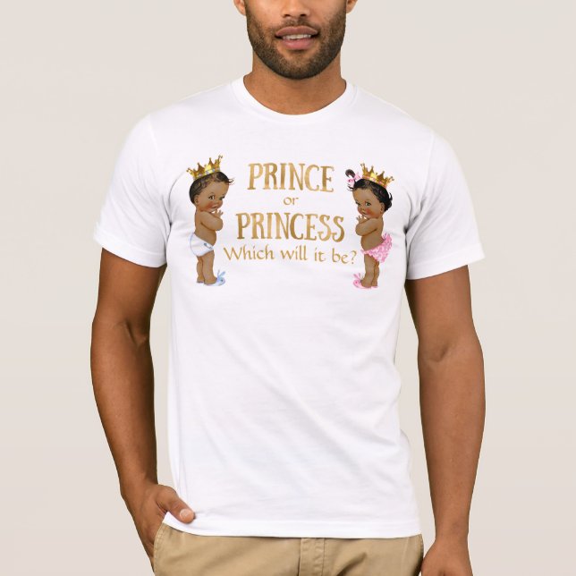 Camiseta Revelación de género de princesa de origen étnico (Anverso)