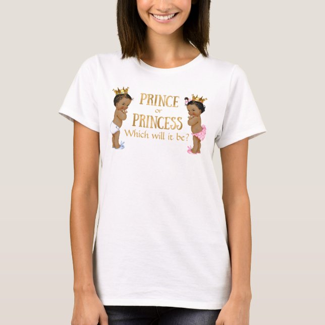 Camiseta Revelación de género de princesa de origen étnico (Anverso)