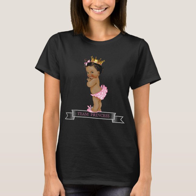 Camiseta Revelación de género de princesa étnica (Anverso)