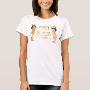 Camiseta Revelación de género de príncipe y princesa
