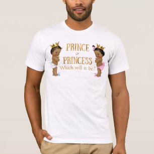 Camiseta Revelación de género de príncipe y princesa étnico