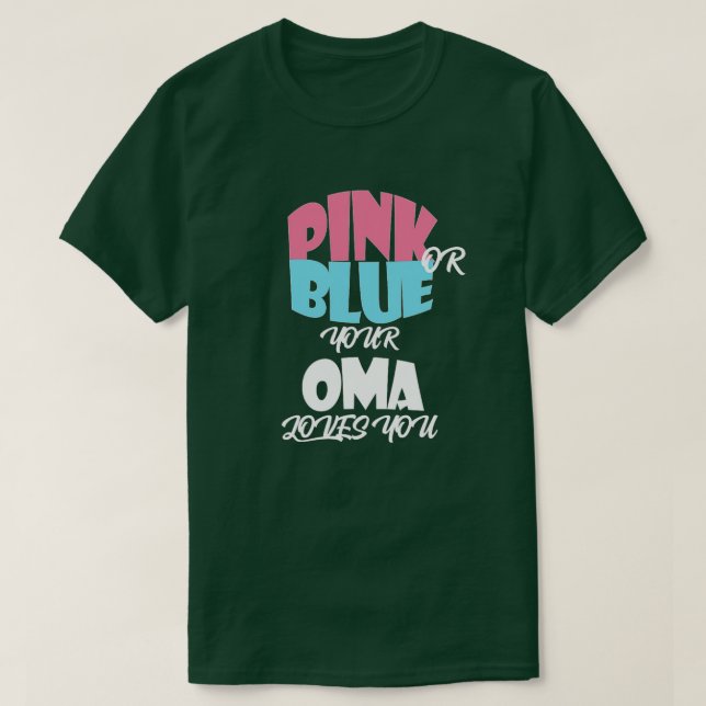 Camiseta Revelación de género del bebé para esencia de OMA (Diseño del anverso)