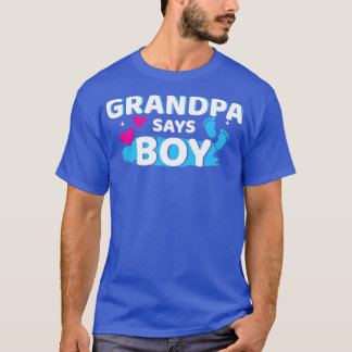 Camiseta Revelación de género dice el abuelo que el niño ha
