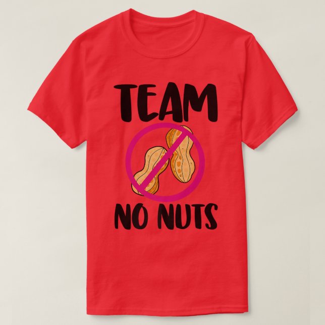 Camiseta Revelación de género divertida de Team No Nuts (Diseño del anverso)