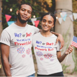 Camiseta Revelación de género estadounidense sobre el traba