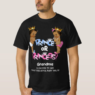 Camiseta Revelación de género étnico de las nietas príncipe