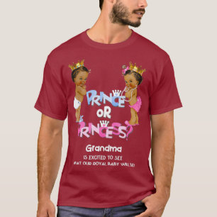 Camiseta Revelación de género étnico de las nietas príncipe
