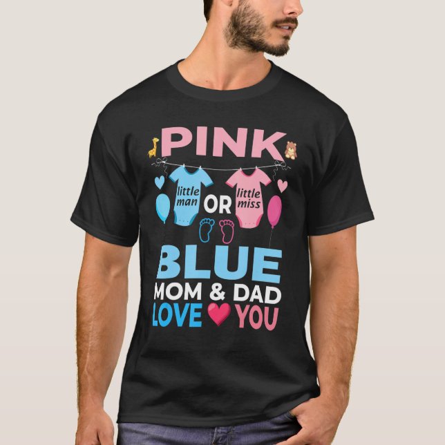 Camiseta Revelación De Género Para Mamá Y Papá Recién nacid (Anverso)