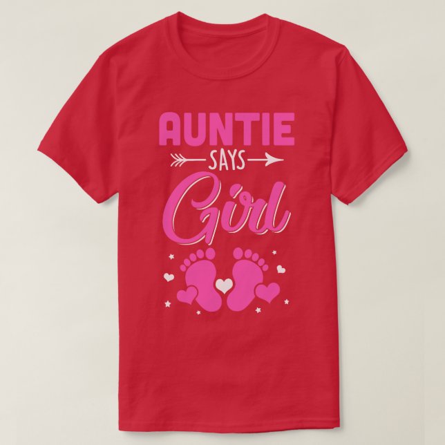 Camiseta Revelación de género para tía dice familia de Chic (Diseño del anverso)
