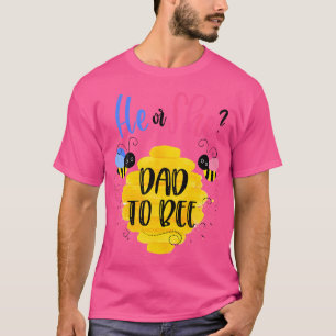 Camiseta Revelación de género ¿Qué será Abeja Él o Ella Pap
