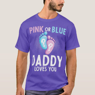 Camiseta Revelación de género rosa o azul de papá futuro de
