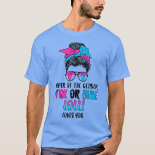 Camiseta revelación de género rosa o azul para las mujeres