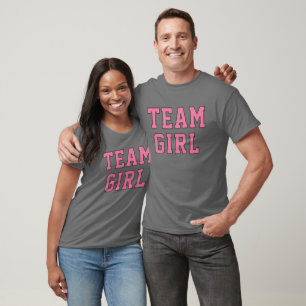 Camiseta Revelación de género Team Girl Pink en gris