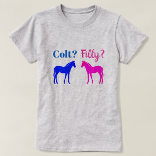 Camiseta Revelación de sexo al estilo occidental de potra o