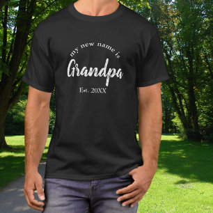 Camiseta Revelación del nuevo nieto del abuelo Est Año Blan