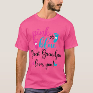 Camiseta Revelación del Sexo del Bebé Abuelo Paterno Te Ama