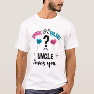 Camiseta Revelación del sexo del bebé rosa o azul el tío te