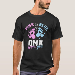 Camiseta Revelación del sexo Oma te ama Rosa o Azul