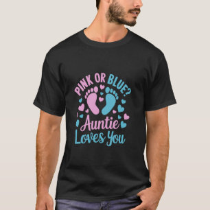 Camiseta Revelación del sexo Tía abuela te ama Rosa o Azul