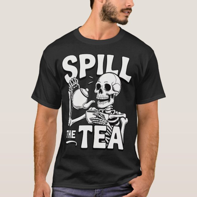 Camiseta Revelar el Té Chisme Divertido (Anverso)