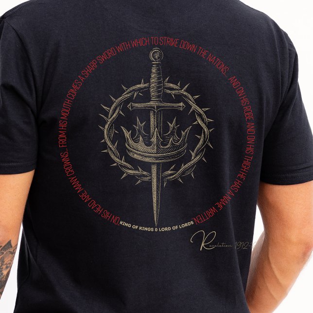 Camiseta Revelation 19:12-16 King of Kings men's faith tee (Subido por el creador)