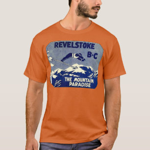 Camiseta Revelstoke BC Ski Mountain Paradise Viaje de Vinta