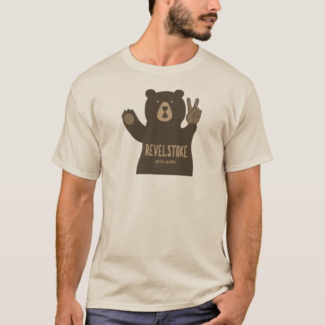 Camiseta Revelstoke British Columbia Peace Bear (Anverso)