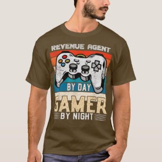 Camiseta Revenue agent by day gamer by night video gaming f